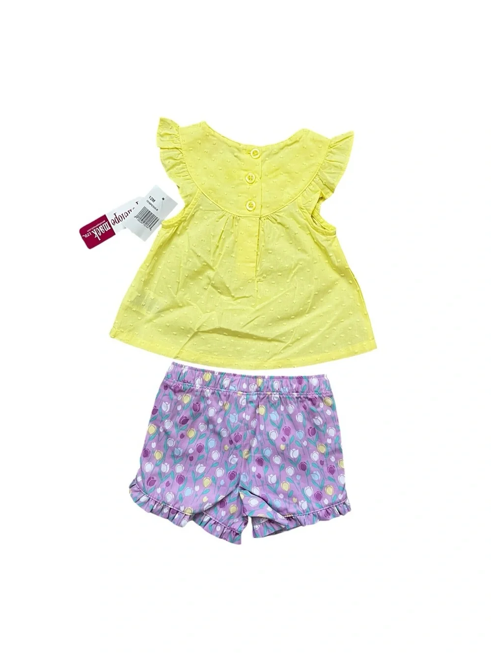 Penelope Mack Girls 12M Tulip Floral 2pc Set Top Shorts NWT Easter Spring